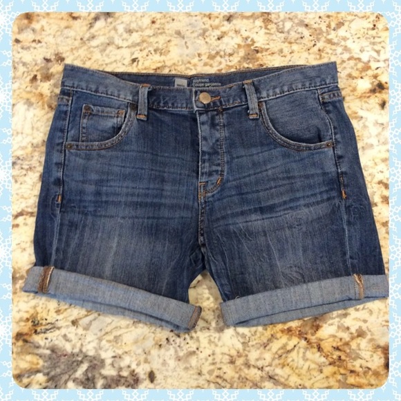 Massimo Pants - Chic denim button up Boyfriend Shorts